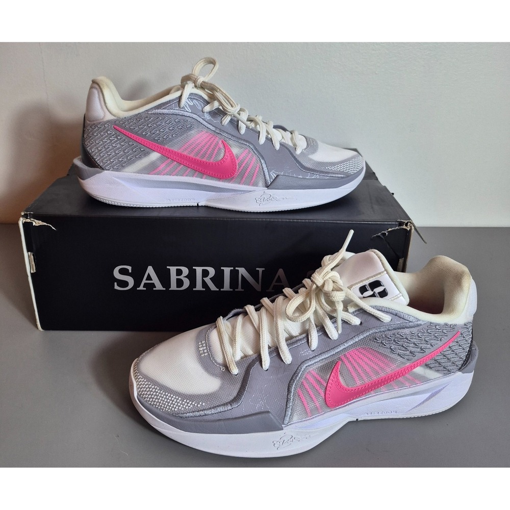 Nike Sabrina 2 White Pinksicle Grey Basketball Shoes Mens 7 Womens 8.5 With Box